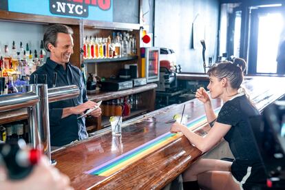 Seth Meyers y Kristen Stewart