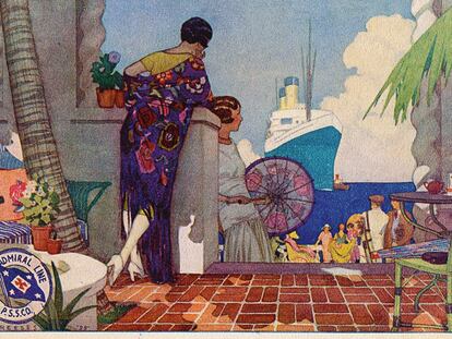 Menú a bordo del crucero 'The Admiral Line' (The Pacific Steamship Lines, 1929).
