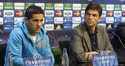 Ricardo Costa y Pellegrino en la rueda de prensa del martes.