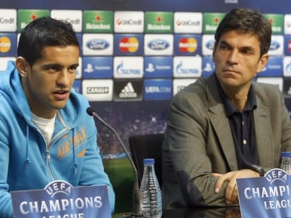 Ricardo Costa y Pellegrino en la rueda de prensa del martes.