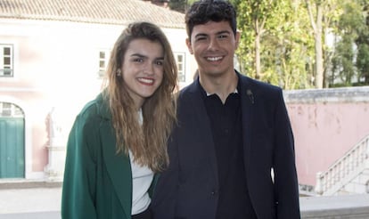 Amaia Romero y Alfred García, en Lisboa, el pasado mayo.