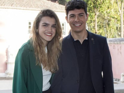 Amaia Romero y Alfred García, en Lisboa, el pasado mayo.