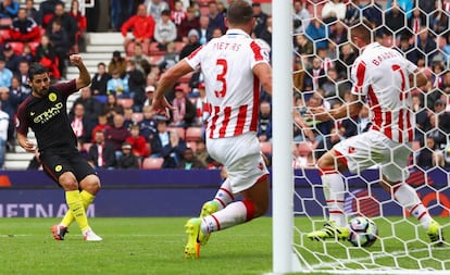 Gol de Nolito al Stoke City el pasado 20 de agosto en la Premier League.