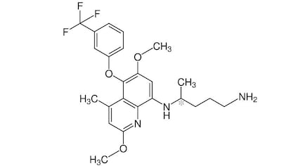 Estructura de la tafenoquina, el principio activo del nuevo fármaco contra la malaria. 