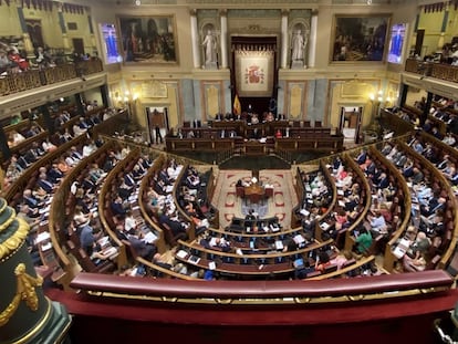 El hemiciclo del Congreso, el 12 de julio durante la primera jornada del debate sobre el estado de la nación.