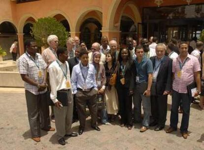 Jóvenes investigadores africanos, con algunos de los premios Nobel, en Fuerteventura.