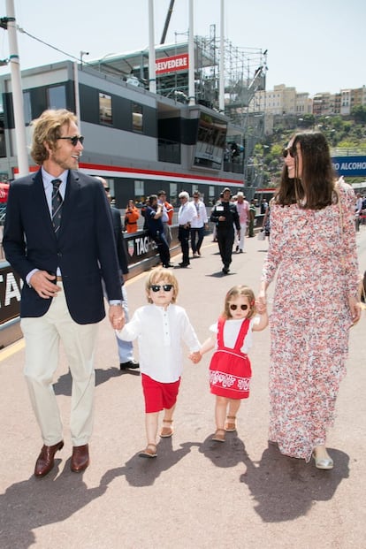 Andrea Casiraghi, Alexandre Casiraghi, India Casiraghi y Tatiana Santo Domingo.