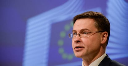 El vicepresidente de la Comisión Europea Valdis Dombrovskis