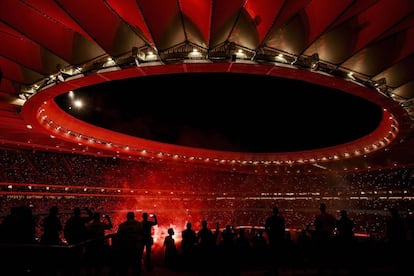 Imagen, previa a la pandemia, del estadio Wanda Metropolitano, la casa del Atlético de Madrid, que este julio acogerá el concierto de Kase.O.