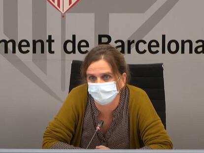 La concejal de Salud de Barcelona, Gemma Tarafa, en rueda de prensa.