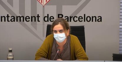La concejal de Salud de Barcelona, Gemma Tarafa, en rueda de prensa.