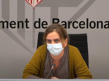 La concejal de Salud de Barcelona, Gemma Tarafa, en rueda de prensa.