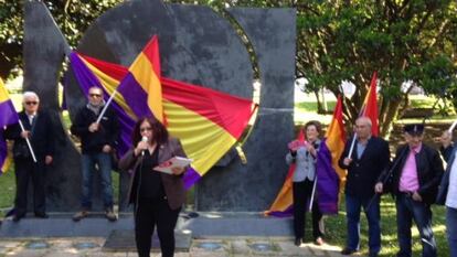 Imagen del homenaje a la República, celebrado este domingo en Bilbao.