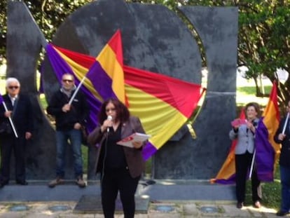 Imagen del homenaje a la República, celebrado este domingo en Bilbao.