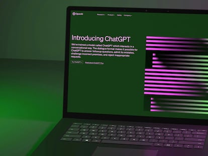 Ordenador portátil con ChatGPT