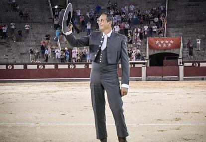 El mayoral de Los Maños saludó al final del festejo.