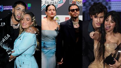 Anuel AA, Karol G, Rosalía, Rauw Alejandro, Shawn Mendes y Camila Cabello.