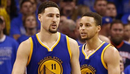 Klay Thompson y Stephen Curry.