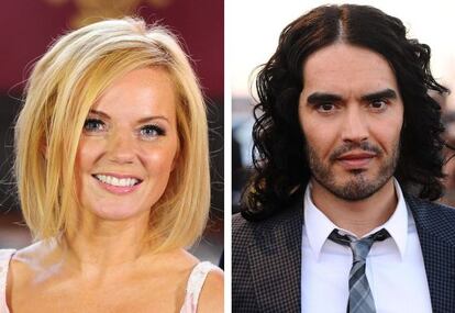 Geri Halliwell y Russell Brand.