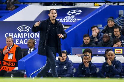  El entrenador del Chelsea Frank Lampard en un momento del encuentro.