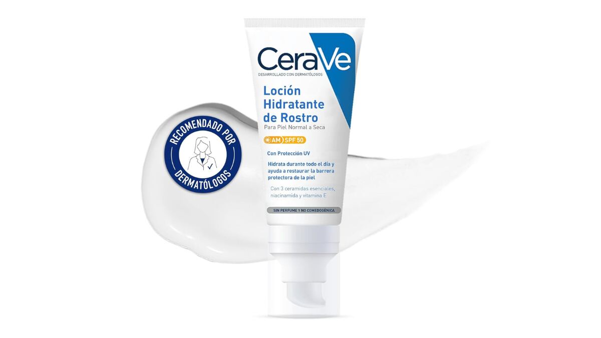 Loción hidratante de rostro CeraVe.