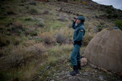 200 efectivos entre los distintos cuerpos de seguridad y voluntarios se dedican a las labores de búsqueda de Gabriel Cruz, el 5 de marzo.