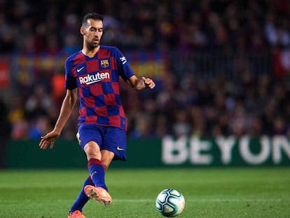 Sergio Busquets, en el partit entre el Barça i el Celta.