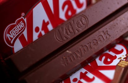 Unas barritas de chocolate de KitKat, marca de Nestlé.