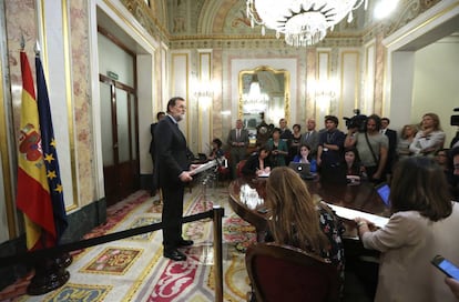 Mariano Rajoy, al Congrés dels Diputats.