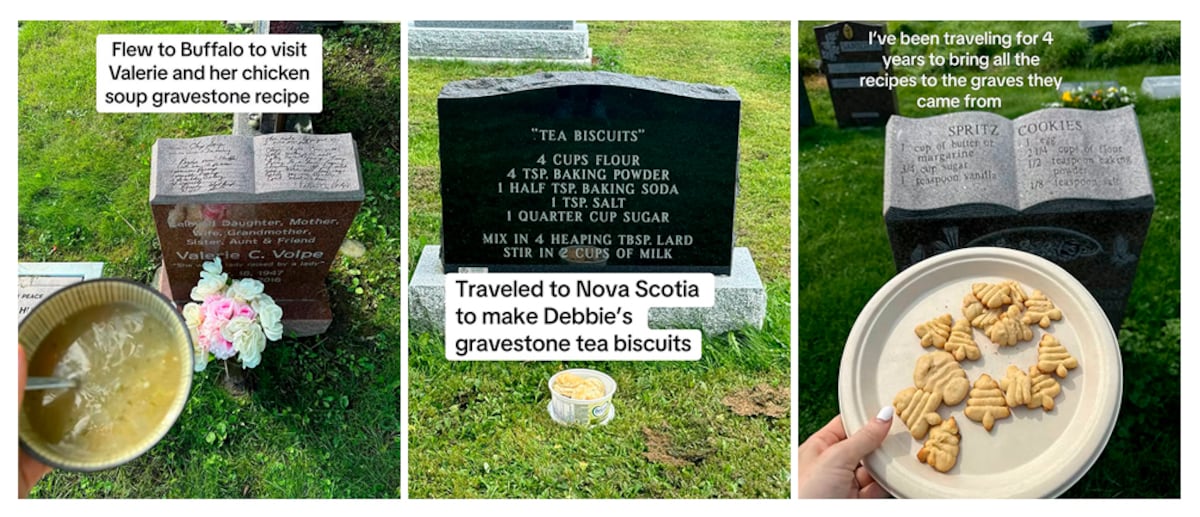 When the cookies are so good you have the recipes carved into your tombstone