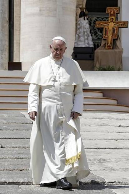 El Papa Francisco en la plaza de San Pedro, en Roma.