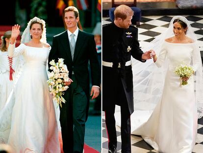 Los vestidos de novia de la infanta Cristina y Meghan Markle son idénticos.