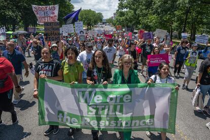 Activistas por el derecho al aborto participan en una marcha en Washington, el pasado 24 de junio.