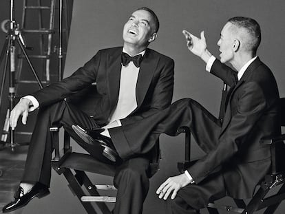 Dean y Dan Caten, gemelos, fundadores y alma de Dsquared2, que este año celebra en plenitud su vigesimoquinto aniversario.