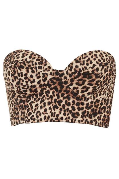 Corpiño con print animal de Topshop (29 euros)