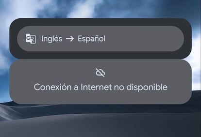 Widget traductor en el Pixel 10a