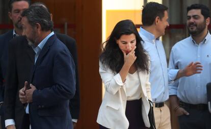 Rocío Monasterio, diputada de Vox, en el pleno de la Asamblea de Madrid. 
 