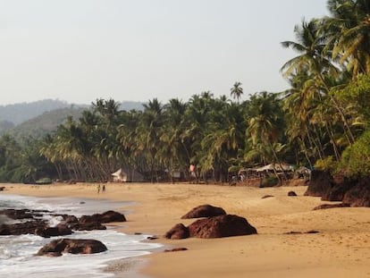 Cola Beach, una de las playas más aisladas y tranquilas de Goa, en India.