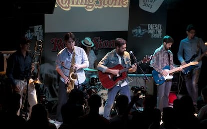La agrupación La Bande ganadores del concurso 'Diesel the Next Rock Star'.