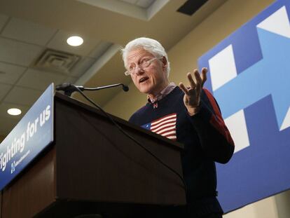 Bill Clinton en Waverly, Iowa.