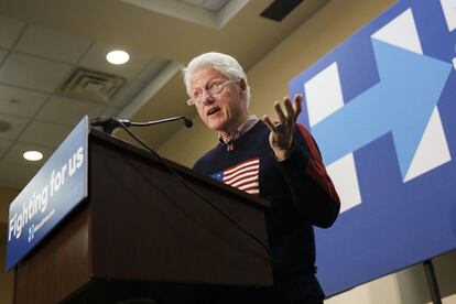 Bill Clinton en Waverly, Iowa.