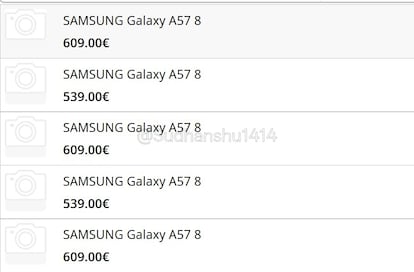 Posibles precios de los Samsung Galaxy A57
