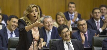 Susana Díaz, en el Parlamento.