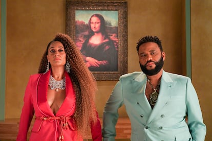 Ellis Ross y Anthony Anderson, homenajeando a Beyoncé y Jay-Z en ‘Black-ish’.