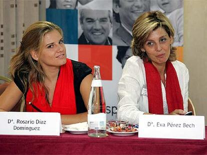 Rosario Díaz y Eva María Pérez, durante el encuentro de mujeres trasplantadas.