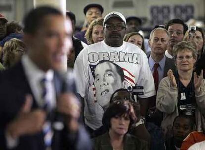 Partidarios de Obama durante un mitin en Cape Girardeau (Missouri).