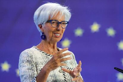 Christine Lagarde, en rueda de prensa el 15 de junio de 2023