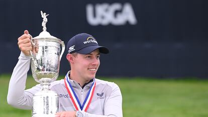 Fitzpatrick, con el trofeo del US Open logrado el pasado domingo.