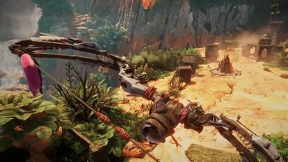 Imagen del juego en VR 'Horizon Call of the Mountain'.