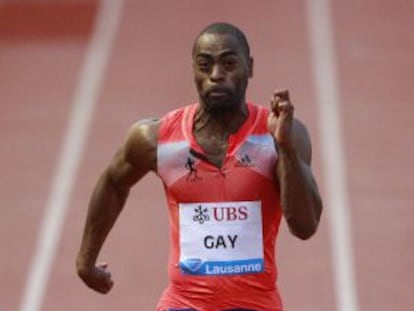 Gay, el 4 de julio, en los 100 metros de Lausana de la Diamond League.